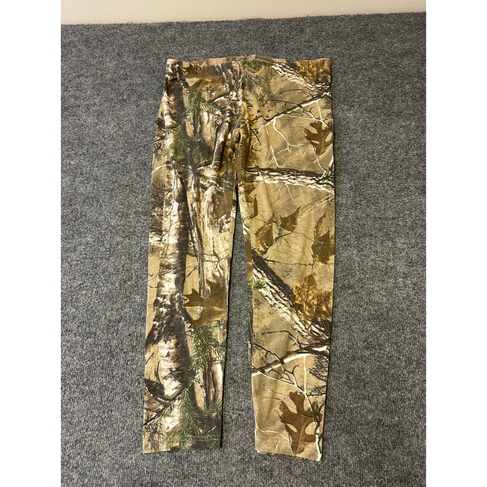 Realtree Leggings Womens Size XL Brown Camouflage Slim Fit Cotton Blend Stretch